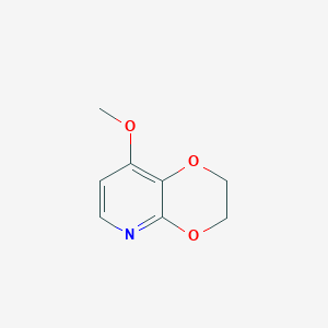 molecular formula C8H9NO3 B1456019 8-Methoxy-2,3-dihydro-[1,4]dioxino[2,3-b]pyridine CAS No. 1305325-22-7