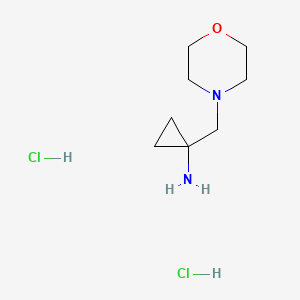 molecular formula C8H18Cl2N2O B1456020 [1-(Morpholin-4-ylmethyl)cyclopropyl]amine dihydrochloride CAS No. 1401425-22-6