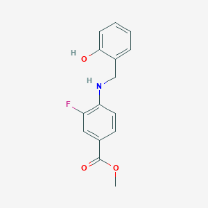 molecular formula C15H14FNO3 B1456021 3-氟-4-[{[(2-羟基苯基)甲基]氨基}苯甲酸甲酯 CAS No. 1407522-00-2