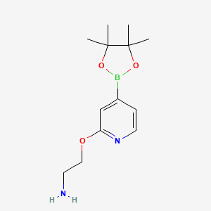 2-((4-(4,4,5,5-Tetramethyl-1,3,2-dioxaborolan-2-yl)pyridin-2-yl)oxy)ethanamine