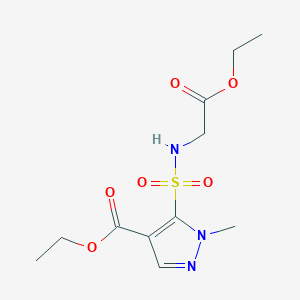 molecular formula C11H17N3O6S B1456024 5-(乙氧羰基甲基磺酰氨基)-1-甲基吡唑-4-羧酸乙酯 CAS No. 1400645-07-9