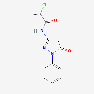 2-Chloro-N-(5-oxo-1-phenyl-4,5-dihydro-1H-pyrazol-3-yl)propanamide
