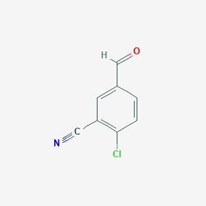 molecular formula C8H4ClNO B1456028 2-Chloro-5-formylbenzonitrile CAS No. 1261759-41-4