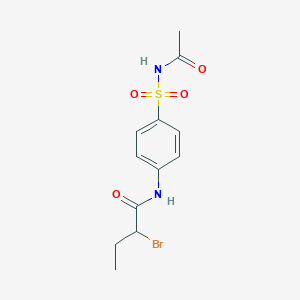 molecular formula C12H15BrN2O4S B1456031 N-{4-[(乙酰氨基)磺酰基]-苯基}-2-溴丁酰胺 CAS No. 1365962-58-8
