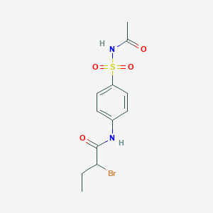 molecular formula C12H15BrN2O4S B1456031 N-{4-[(Acetylamino)sulfonyl]-phenyl}-2-bromobutanamide CAS No. 1365962-58-8