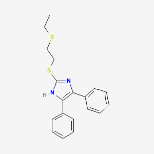 1H-Imidazole, 2-[[2-(ethylthio)ethyl]thio]-4,5-diphenyl-