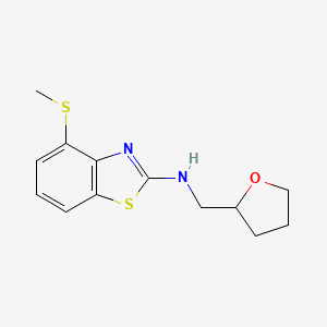 molecular formula C13H16N2OS2 B1456037 4-(甲硫基)-N-(四氢呋喃-2-基甲基)-1,3-苯并噻唑-2-胺 CAS No. 1350989-01-3