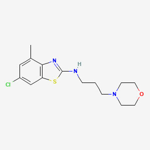 molecular formula C15H20ClN3OS B1456038 6-chloro-4-methyl-N-(3-morpholinopropyl)benzo[d]thiazol-2-amine CAS No. 1350989-11-5