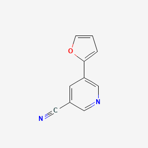 molecular formula C10H6N2O B1456040 5-(Furan-2-yl)nicotinonitrile CAS No. 857283-85-3