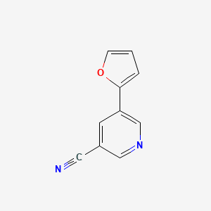 molecular formula C10H6N2O B1456040 5-(呋喃-2-基)烟腈 CAS No. 857283-85-3