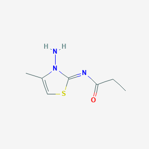 N-(3-Amino-4-methyl-1,3-thiazol-2(3H)-ylidene)propanamide