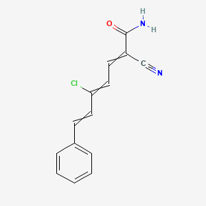 5-Chloro-2-cyano-7-phenylhepta-2,4,6-trienamide