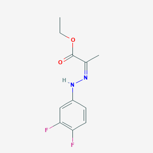 molecular formula C11H12F2N2O2 B1456045 2-(N-3,4-Difluorophenylhydrazine) ethylpropionate CAS No. 473258-20-7