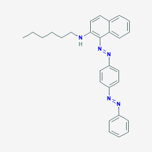 N-Hexyl-1-[(E)-{4-[(E)-phenyldiazenyl]phenyl}diazenyl]naphthalen-2-amine