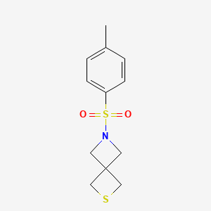 molecular formula C12H15NO2S2 B1456049 6-[(4-Methylphenyl)sulfonyl]-2-thia-6-azaspiro[3.3]heptane CAS No. 1233142-91-0