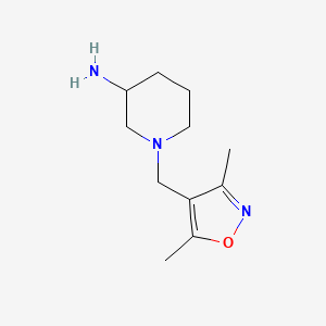 molecular formula C11H19N3O B1456055 1-[(3,5-Dimethyl-4-isoxazolyl)methyl]-3-piperidinamine CAS No. 1247449-67-7