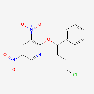 Pyridine, 2-(4-chloro-1-phenylbutoxy)-3,5-dinitro-