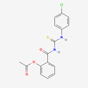 2-{[(4-Chlorophenyl)carbamothioyl]carbamoyl}phenyl acetate