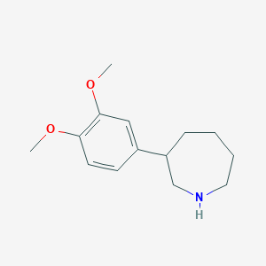 molecular formula C14H21NO2 B1456061 3-(3,4-二甲氧基苯基)氮杂环己烷 CAS No. 1333960-89-6