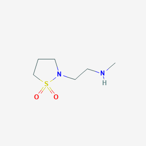 molecular formula C6H14N2O2S B1456066 2-[2-(甲基氨基)乙基]-1,2-噻唑烷二酮 CAS No. 1249944-84-0