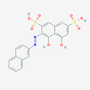 5-Hydroxy-3-[2-(naphthalen-2-yl)hydrazinylidene]-4-oxo-3,4-dihydronaphthalene-2,7-disulfonic acid