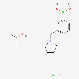 Boronic acid, [3-(1-pyrrolidinylmethyl)phenyl]-, HCl , propan-2-ol