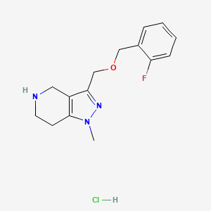 3-(((2-Fluorobenzyl)oxy)methyl)-1-methyl-4,5,6,7-tetrahydro-1H-pyrazolo[4,3-c]pyridine hydrochloride