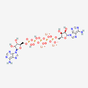 molecular formula C20H26Li3N10O22P5 B1456077 P1,P5-Di(adenosine-5'-)pentaphosphate, trilithium salt CAS No. 75522-97-3