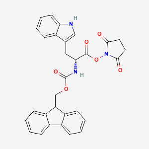 molecular formula C30H25N3O6 B1456085 Fmoc-D-色氨酸-OSu CAS No. 174080-12-7