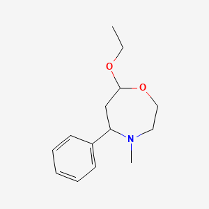 1,4-Oxazepine, 7-ethoxyhexahydro-4-methyl-5-phenyl-