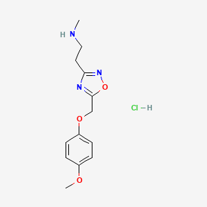 (2-{5-[(4-Methoxyphenoxy)methyl]-1,2,4-oxadiazol-3-yl}ethyl)methylamine hydrochloride