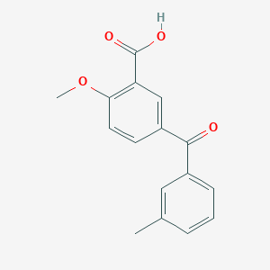 2-Methoxy-5-(3-methylbenzoyl)benzoic acid