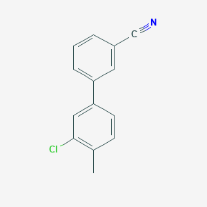 molecular formula C14H10ClN B1456094 3-(3-氯-4-甲基苯基)苯甲腈 CAS No. 253679-13-9
