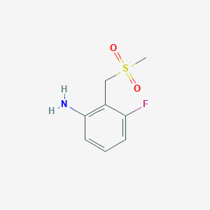 molecular formula C8H10FNO2S B1456096 3-氟-2-(甲磺酰甲基)苯胺 CAS No. 1339571-94-6