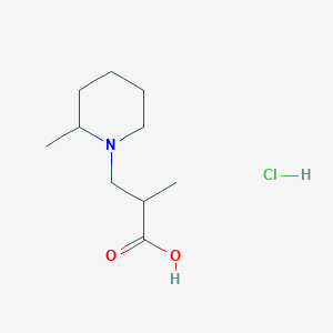 2-Methyl-3-(2-methylpiperidin-1-yl)propanoic acid hydrochloride