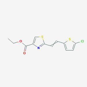 Ethyl 2-[2-(5-chlorothiophen-2-yl)ethenyl]-1,3-thiazole-4-carboxylate