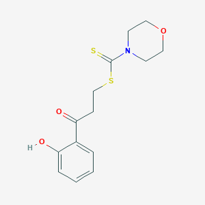 4-Morpholinecarbodithioic acid, 3-(2-hydroxyphenyl)-3-oxopropyl ester