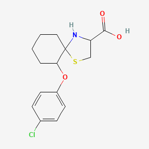 6-(4-Chlorophenoxy)-1-thia-4-azaspiro[4.5]decane-3-carboxylic acid