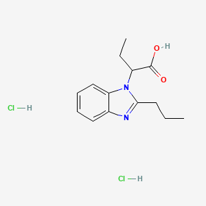 molecular formula C14H20Cl2N2O2 B1456113 2-(2-Propyl-1H-benzimidazol-1-yl)butanoic aciddihydrochloride CAS No. 1332528-27-4