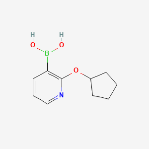molecular formula C10H14BNO3 B1456115 2-(环戊氧基)吡啶-3-硼酸 CAS No. 1621416-46-3