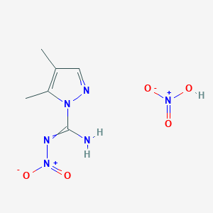 4,5-dimethyl-N'-nitropyrazole-1-carboximidamide;nitric acid