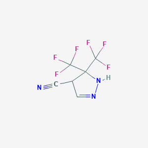 5,5-Bis(trifluoromethyl)-4,5-dihydro-1H-pyrazole-4-carbonitrile