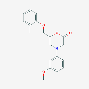 4-(3-Methoxyphenyl)-6-[(2-methylphenoxy)methyl]morpholin-2-one