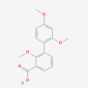 molecular formula C16H16O5 B1456125 3-(2,4-Dimethoxyphenyl)-2-methoxybenzoic acid CAS No. 1261932-65-3