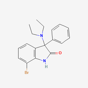 2H-Indol-2-one, 7-bromo-3-(diethylamino)-1,3-dihydro-3-phenyl-