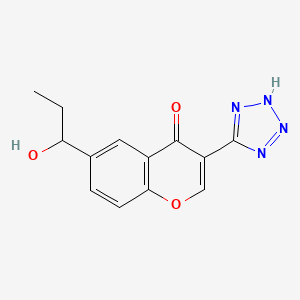 6-(1-Hydroxypropyl)-3-(2H-tetrazol-5-yl)-4H-1-benzopyran-4-one