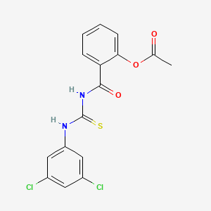 2-{[(3,5-Dichlorophenyl)carbamothioyl]carbamoyl}phenyl acetate