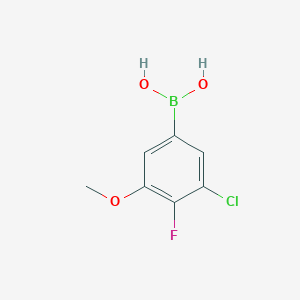 molecular formula C7H7BClFO3 B1456151 3-Chloro-4-fluoro-5-methoxyphenylboronic acid CAS No. 1379466-82-6
