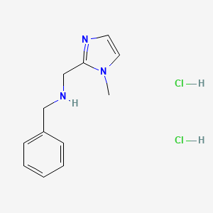 molecular formula C12H17Cl2N3 B1456152 N-benzyl-1-(1-methyl-1H-imidazol-2-yl)methanamine dihydrochloride CAS No. 209528-80-3