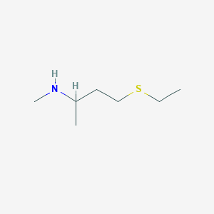 molecular formula C7H17NS B1456154 [4-(Ethylsulfanyl)butan-2-yl](methyl)amine CAS No. 1342125-37-4